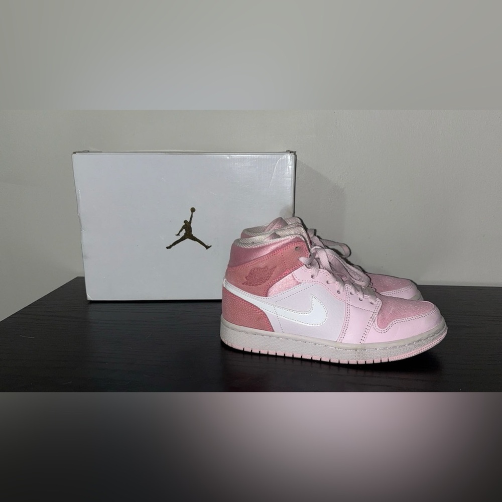 Nike Women's Digital Pink and White Jordans
